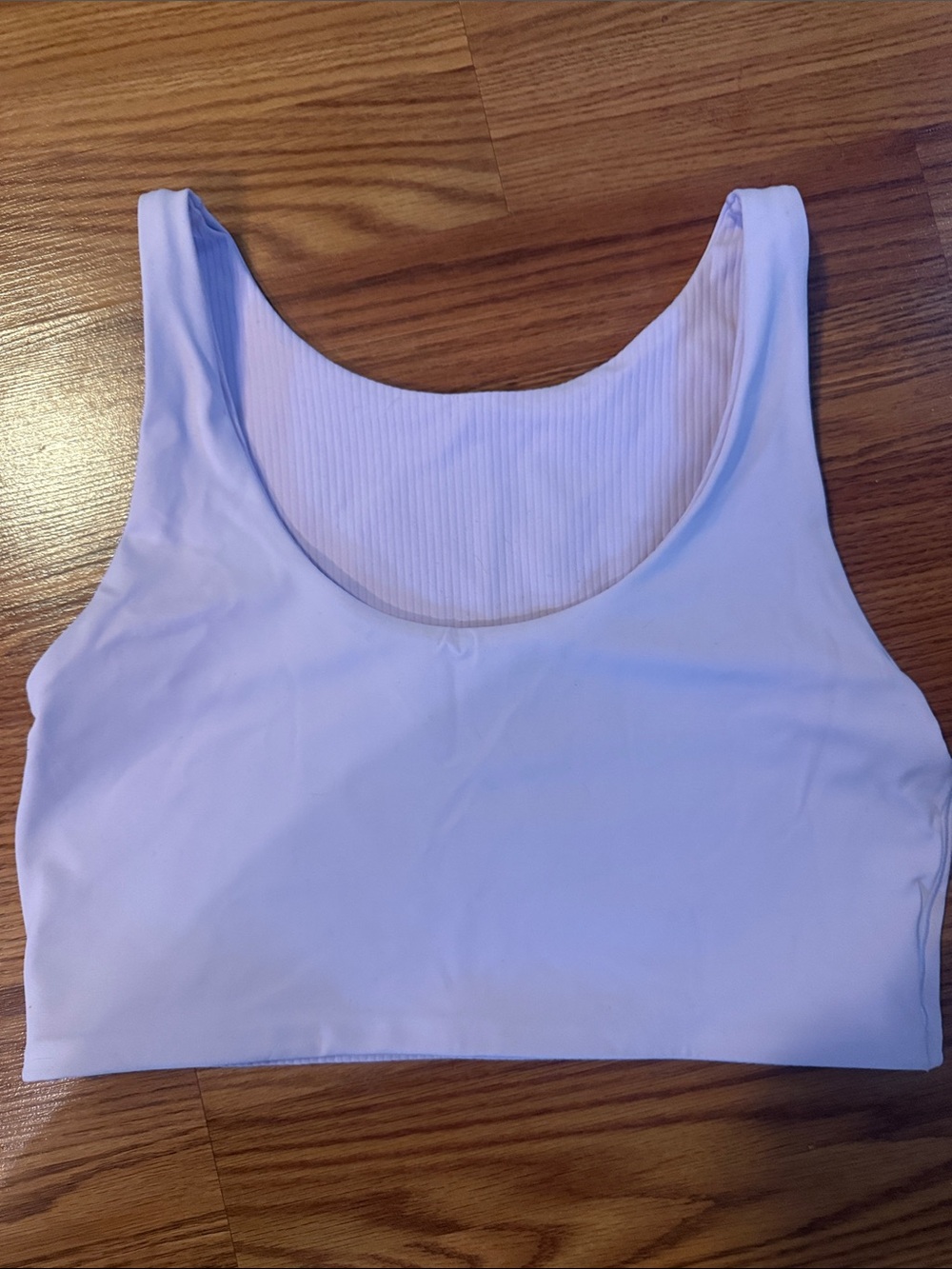 aerie light purple Ribbed-Back Crop Top
Reversible